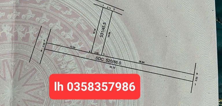 Bán nhà 45.5m phú cường nội bài